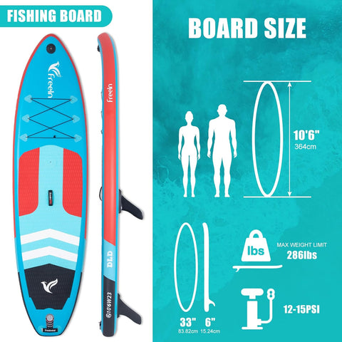 Freein 10'6 Inflatable Windsurf SUP & Sail